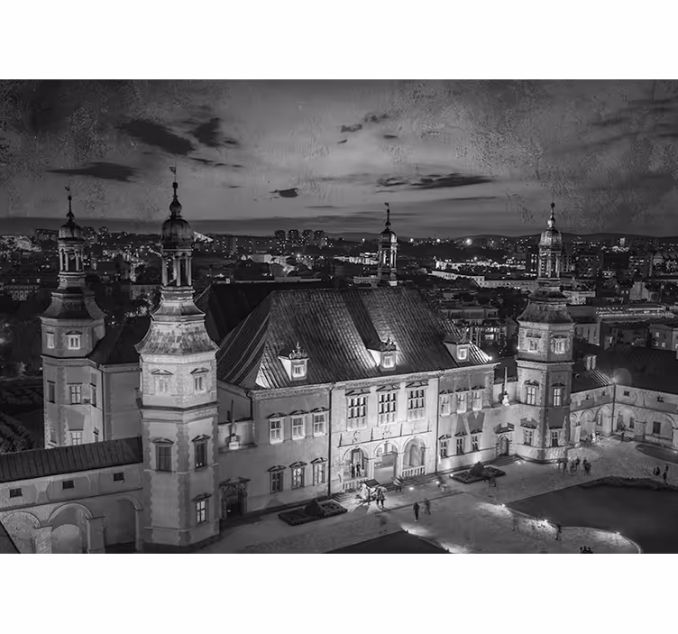 Bedroom roller blind kielce by night - TenStickers