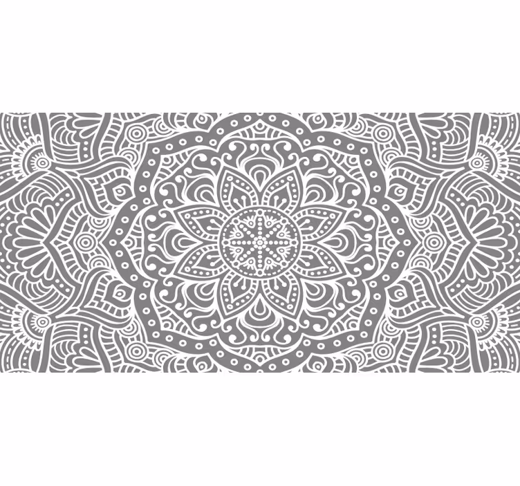 Gray roller blind with elegant mandala design - TenStickers