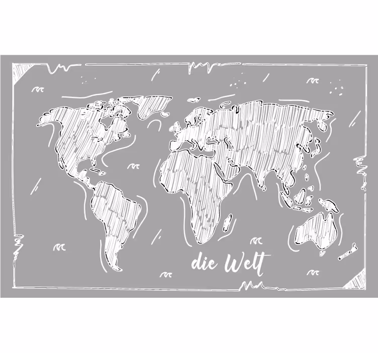 Light gray hand-drawn style gray roller blind - TenStickers