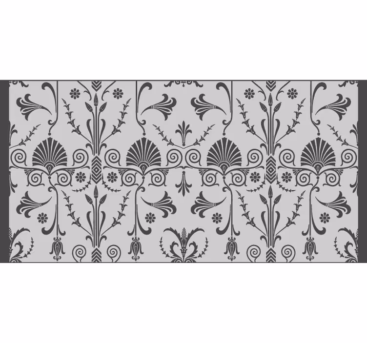 Gray roller blind with french provincial floral design - TenStickers