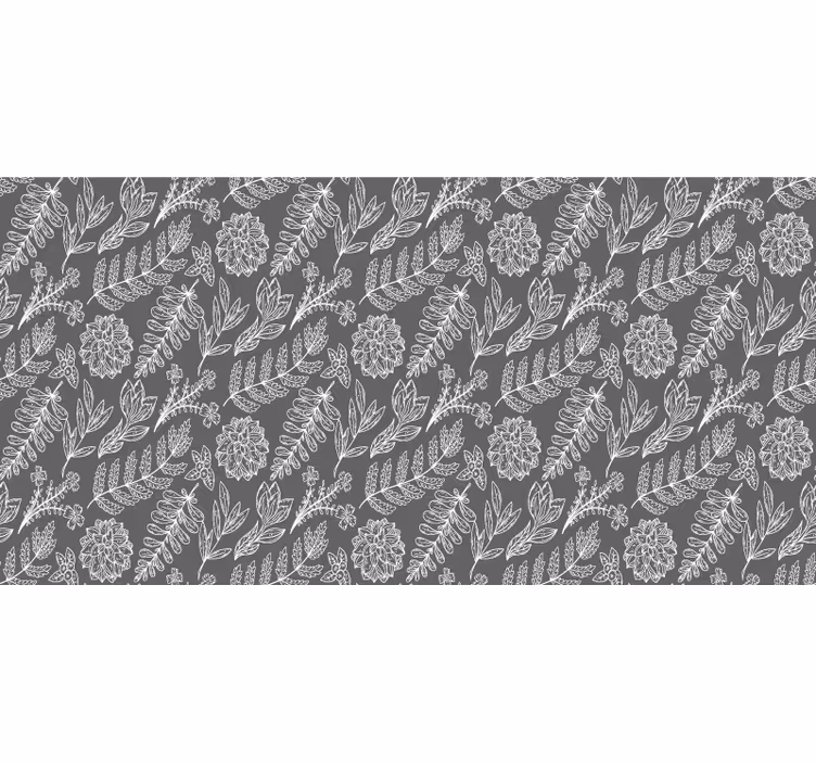 Gray roller blind with french provincial garden design - TenStickers