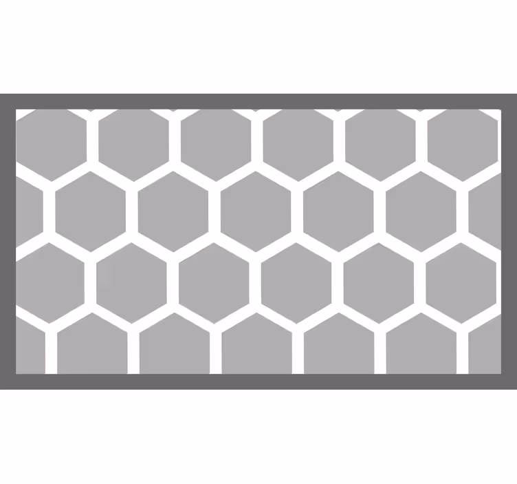 Gray roller blind with white pentagon patterns - TenStickers