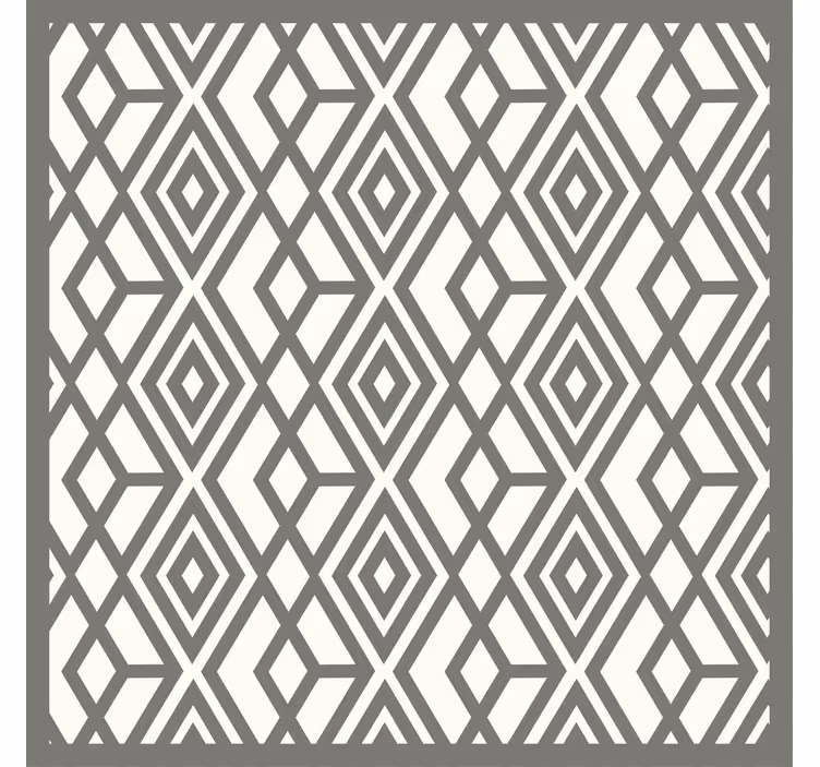 Gray roller blind with nordic gray rhombuses and triangles - TenStickers