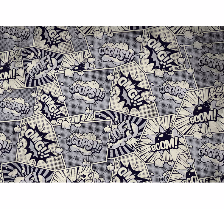 Comic pop art bedroom roller blind - TenStickers
