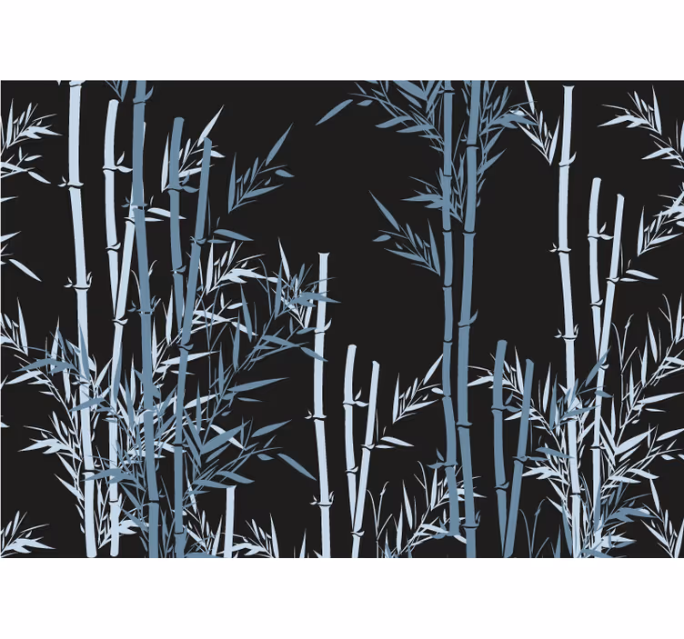 Bedroom roller blind bamboo leaves design - TenStickers