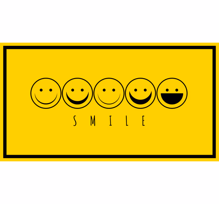 Bedroom roller blind with a cheerful yellow smile - TenStickers