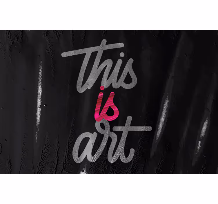 Bedroom roller blind in pink and black art design - TenStickers