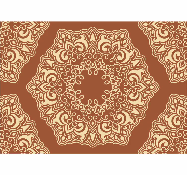 Bedroom roller blind in beige antique russian style - TenStickers