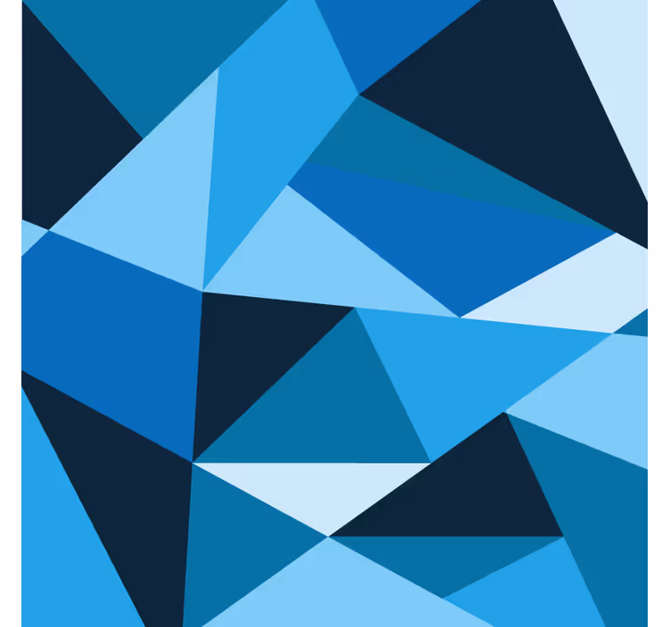 Bedroom roller blind in blue striped nordic triangles - TenStickers