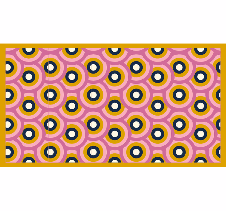 Bedroom roller blind 70's orange circles - TenStickers