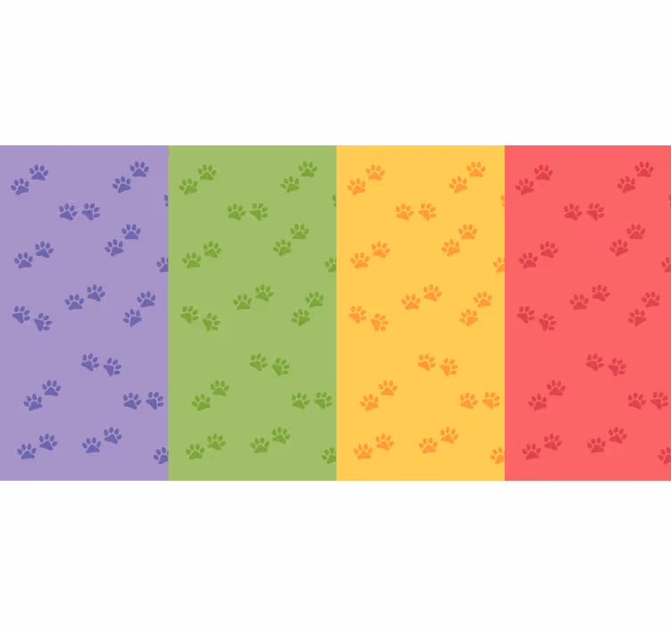 Bedroom roller blind with paw print design - TenStickers
