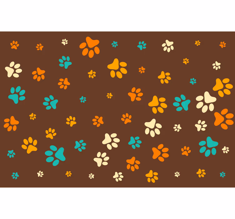Bedroom roller blind with dog paw print - TenStickers