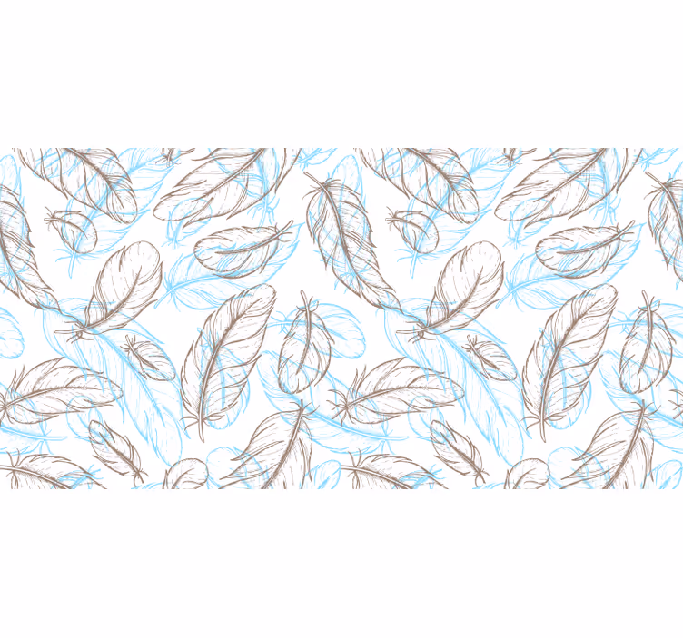 Feathers outlines bedroom roller blind - TenStickers