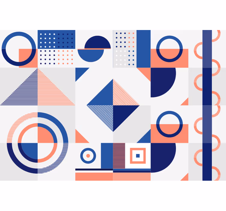Bedroom roller blind scandinavian geometric design - TenStickers