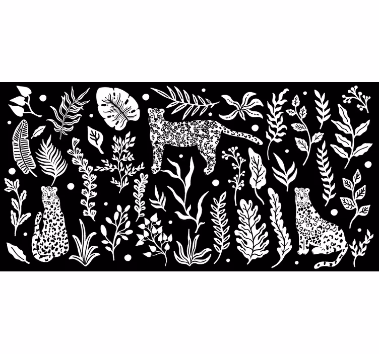 Bedroom roller blind white leopard - TenStickers
