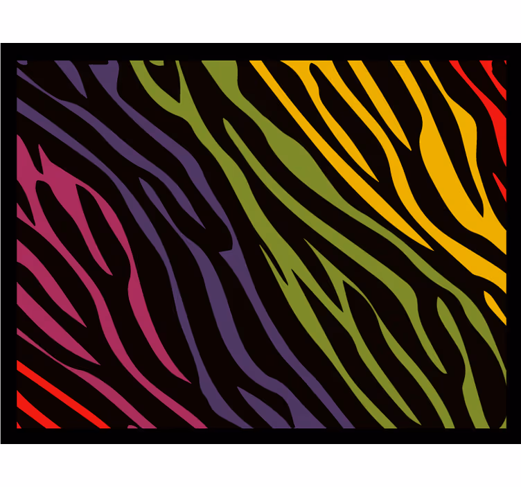 Bedroom roller blind rainbow zebra pattern - TenStickers