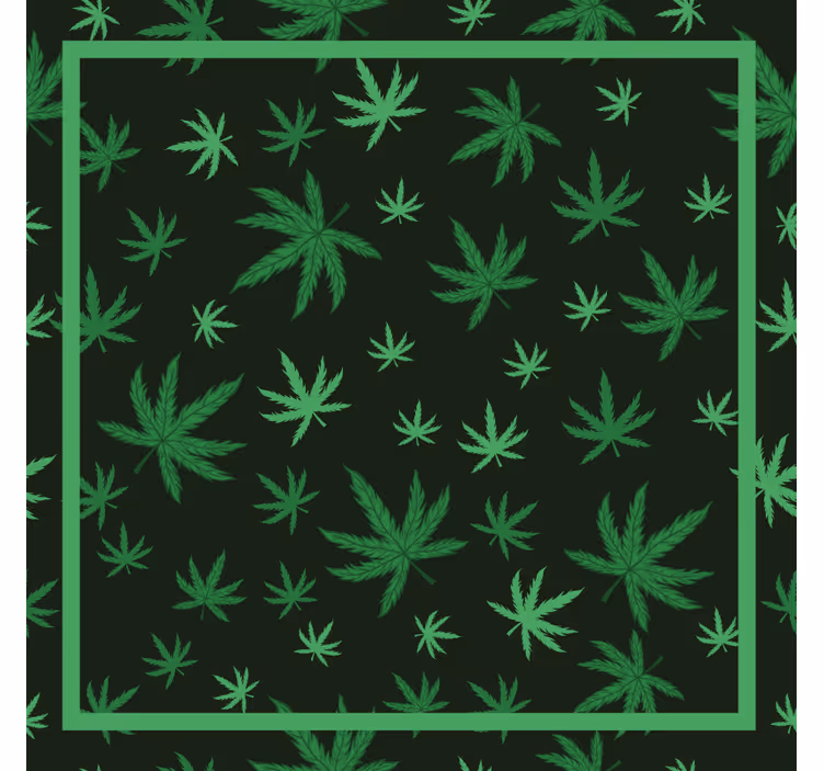 Bedroom roller blind with marijuana leaf design - TenStickers