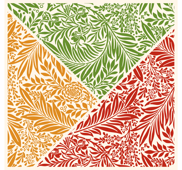 Bedroom roller blind autumn leaf trio - TenStickers