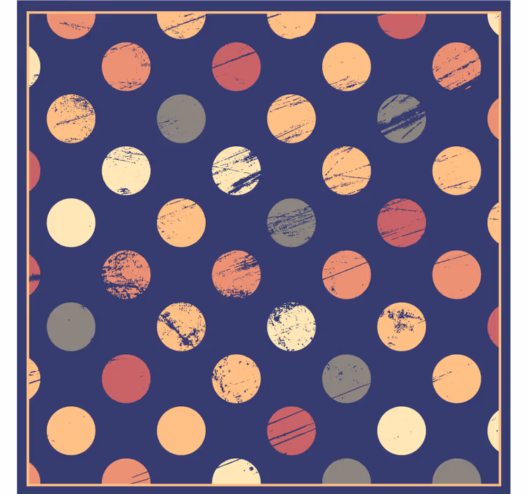 Bedroom roller blind blue circle vinyl rug - TenStickers