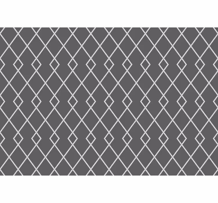 Bedroom roller blind gray and white diamond pattern - TenStickers