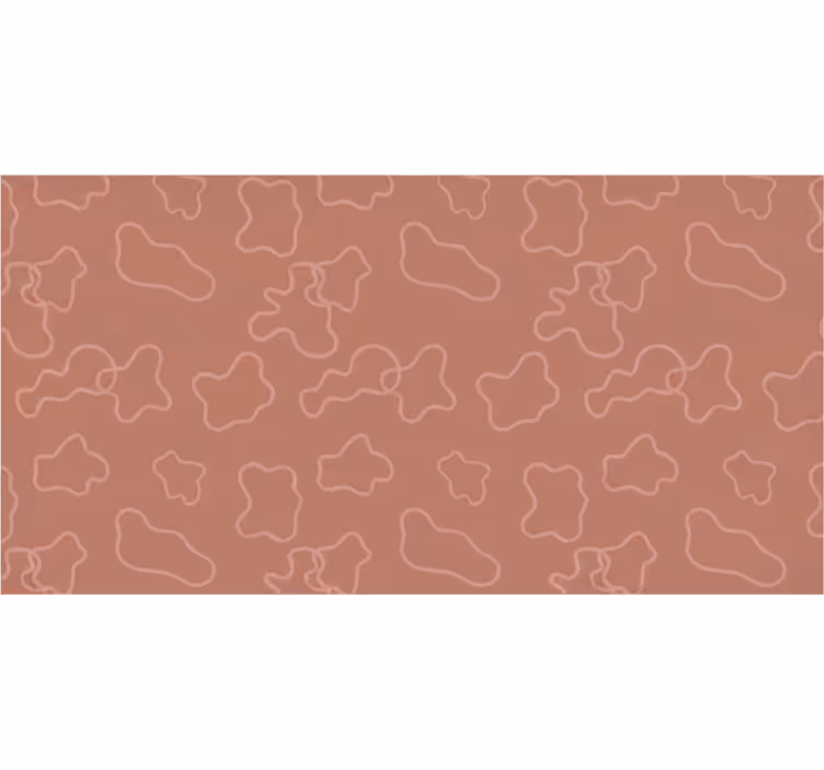 Bedroom roller blind with terracotta irregular circles - TenStickers