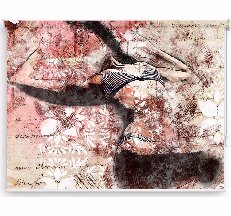 Bedroom roller blind body details collage - TenStickers