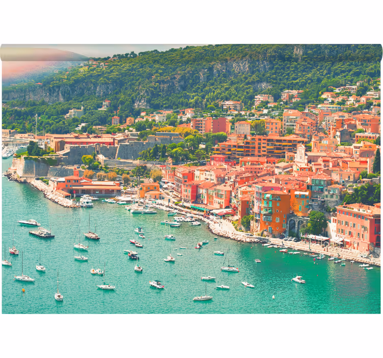 Bedroom roller blind french riviera beauty - TenStickers