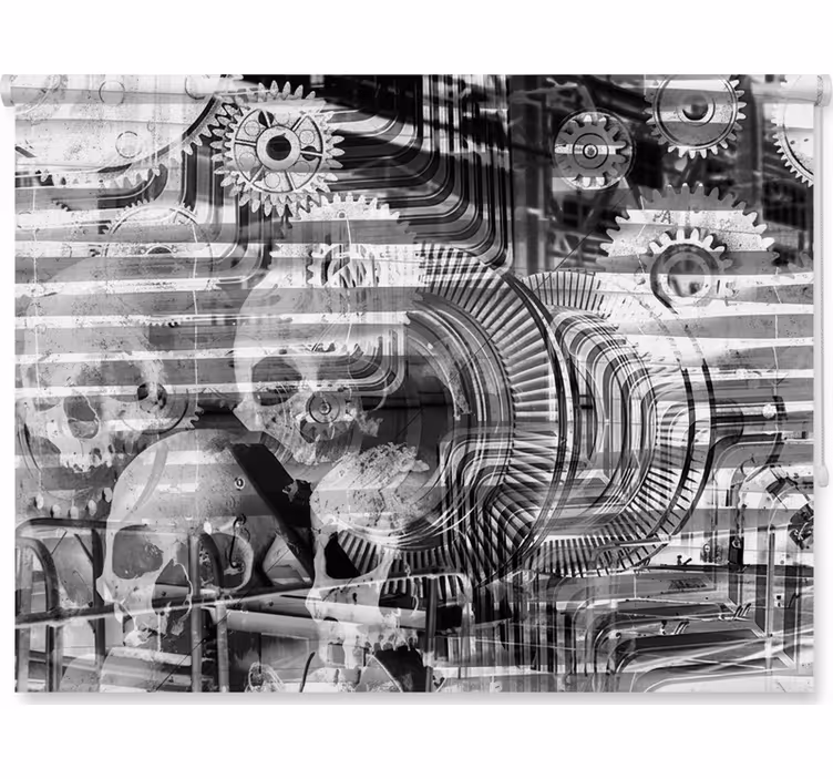 Bedroom roller blind industrial revolution style - TenStickers
