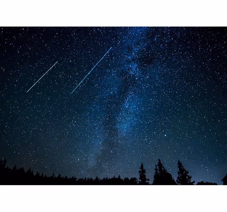 Bedroom roller blind with beautiful shooting star view - TenStickers