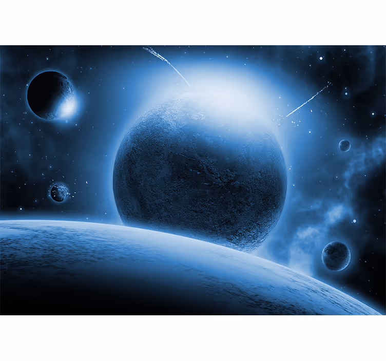 Bedroom roller blind earth’s beauty from the moon - TenStickers