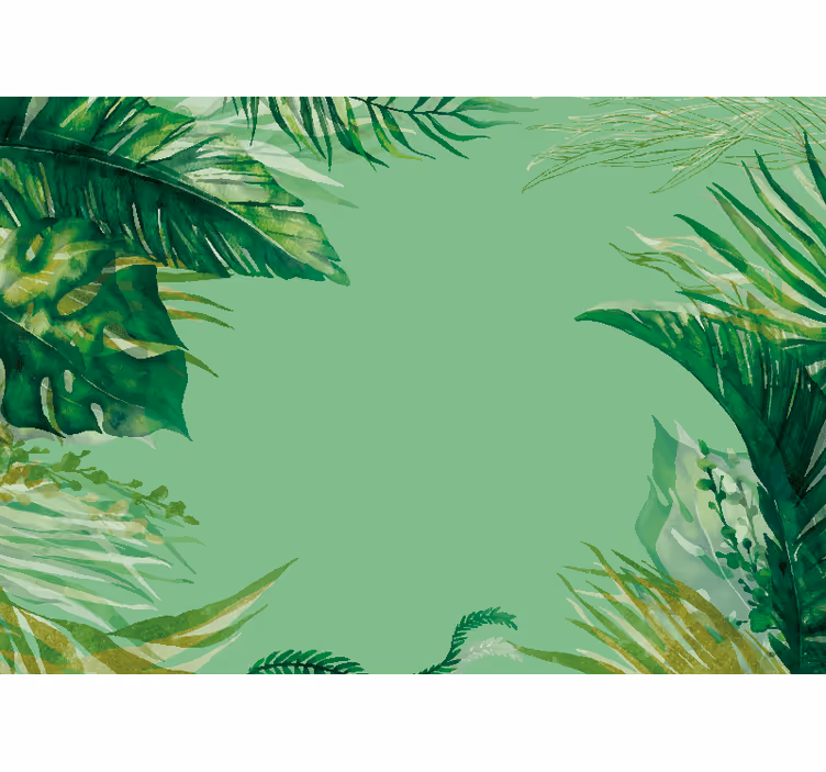 Bedroom roller blind with hand-painted banana leaves - TenStickers