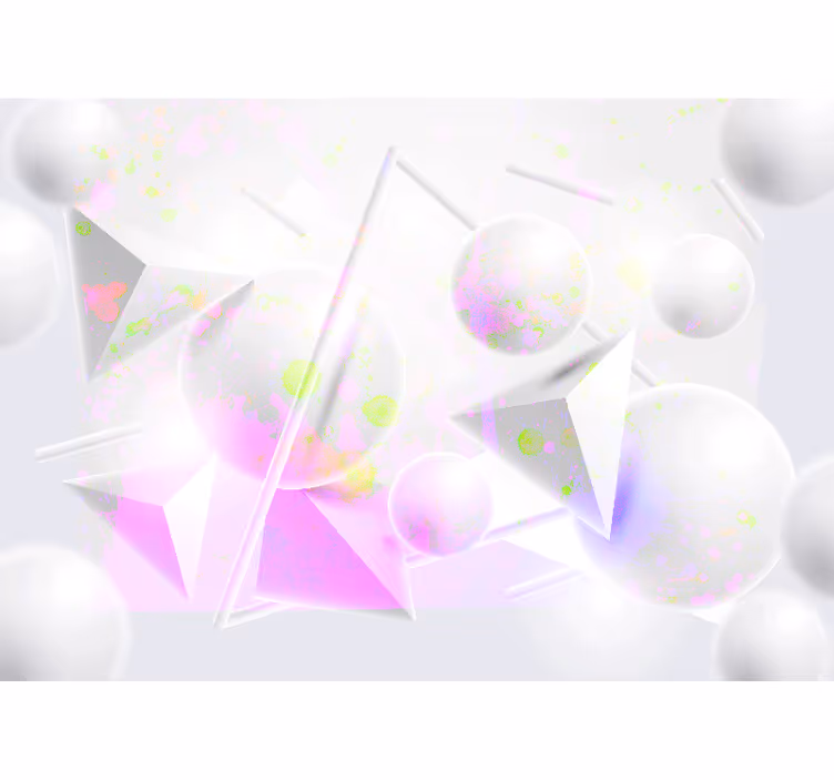 White roller blind with modern paint splatter shapes - TenStickers