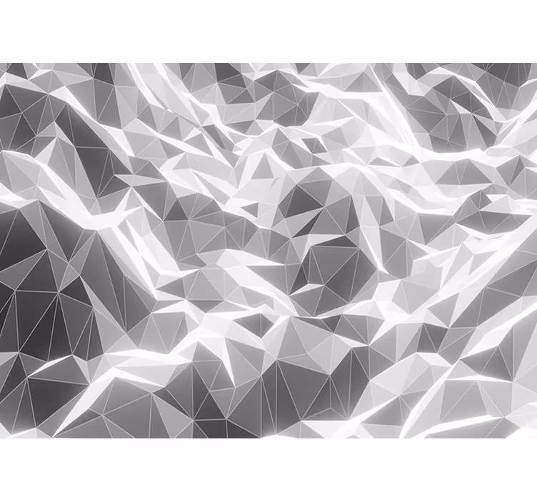White roller blind with gray mountain geometric pattern - TenStickers