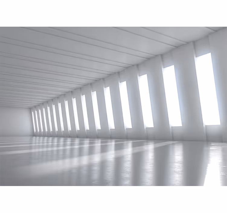 White roller blind 3d modern tunnel design - TenStickers