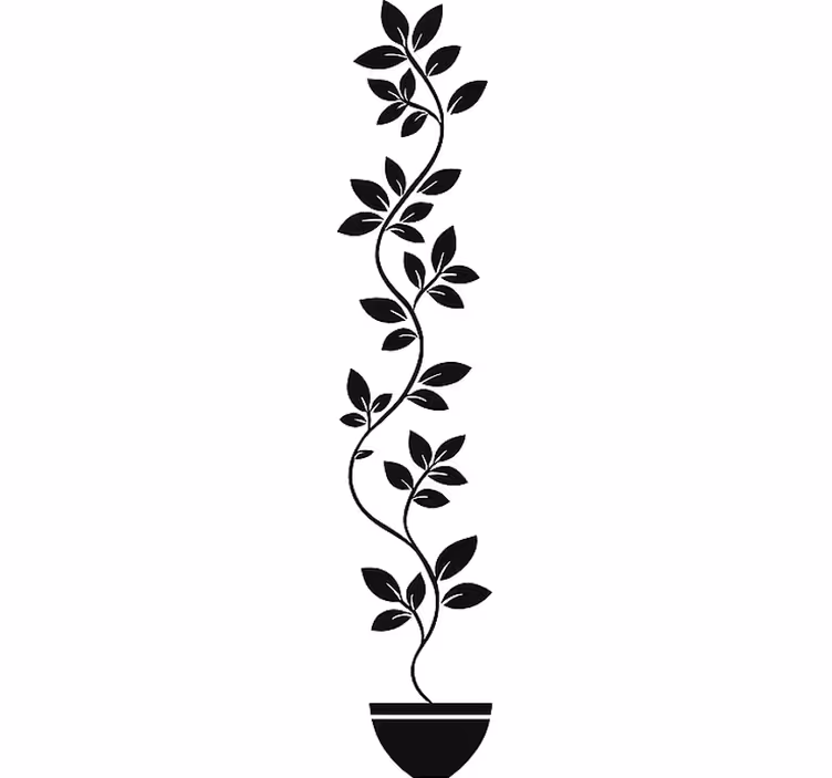 White roller blind for tall climbing plants - TenStickers