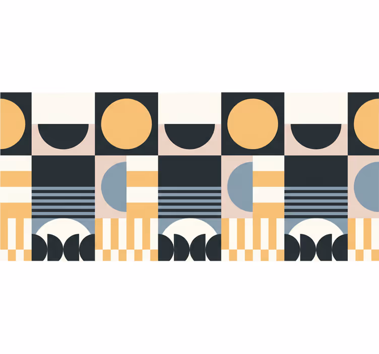 Living room roller blind with abstract modern pattern - TenStickers