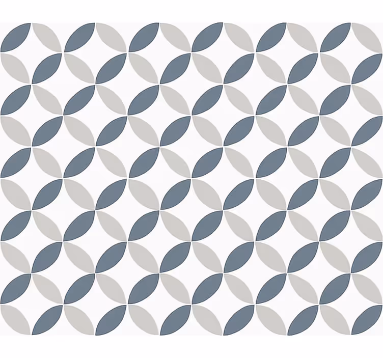 Living room roller blind white and grey circles - TenStickers