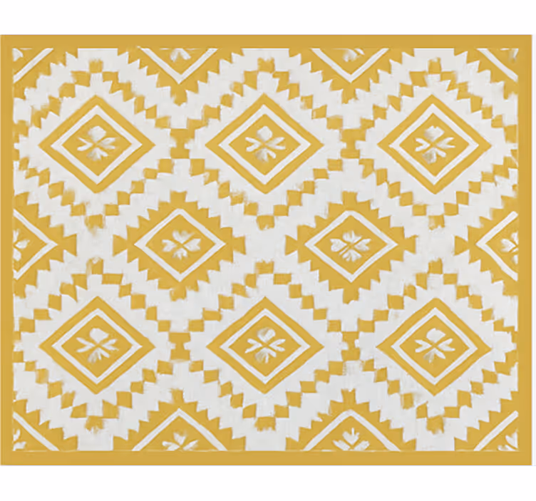 Living room roller blind with gold moroccan design - TenStickers