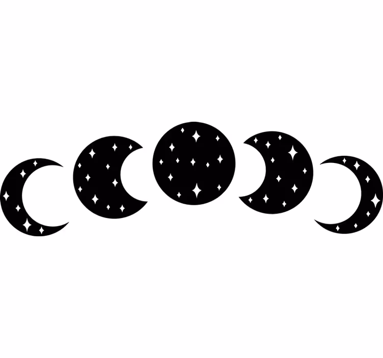 Bedroom roller blind with lunar phases design - TenStickers