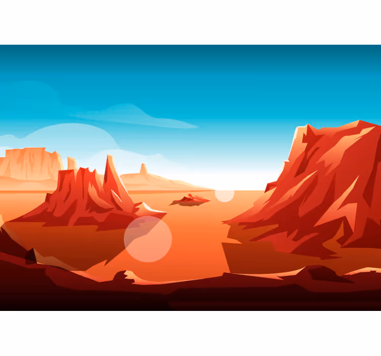 Children room roller blind desert sun - TenStickers
