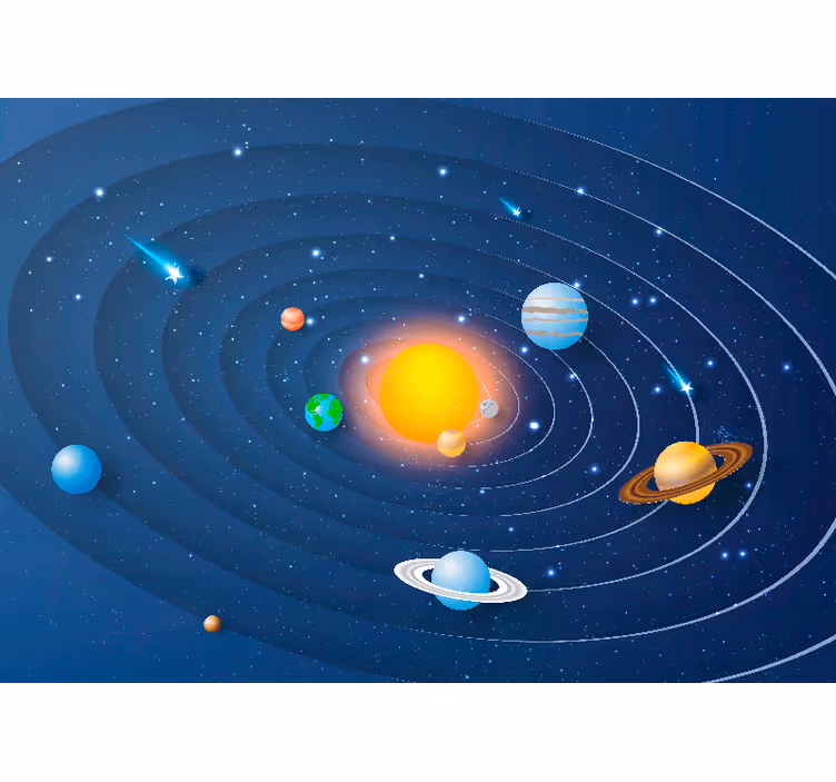Children room roller blind solar system planets - TenStickers