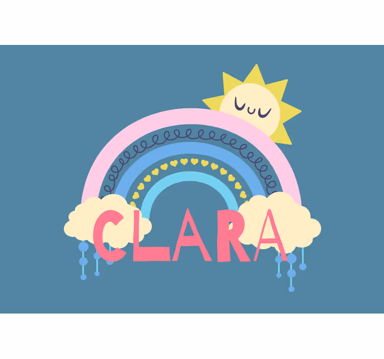Personalised rainbow children room roller blind - TenStickers
