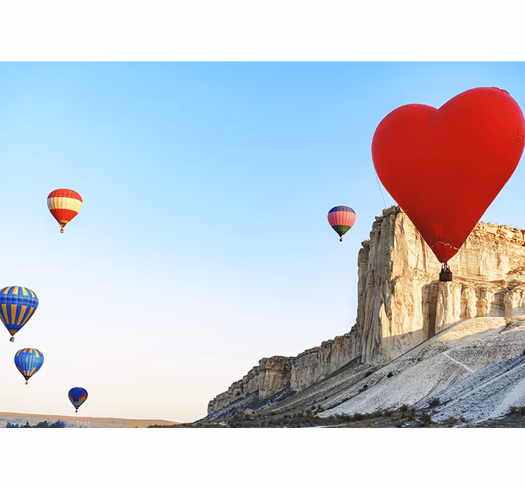 Children room roller blind re heart balloon - TenStickers