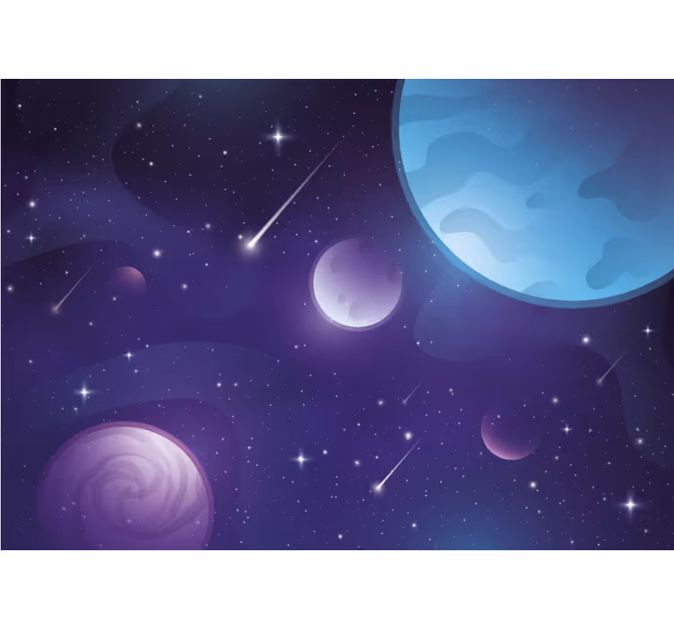 Children room roller blind starry sky adventure - TenStickers