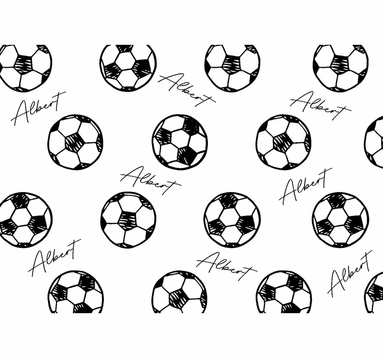 Children room roller blind football with name - TenStickers
