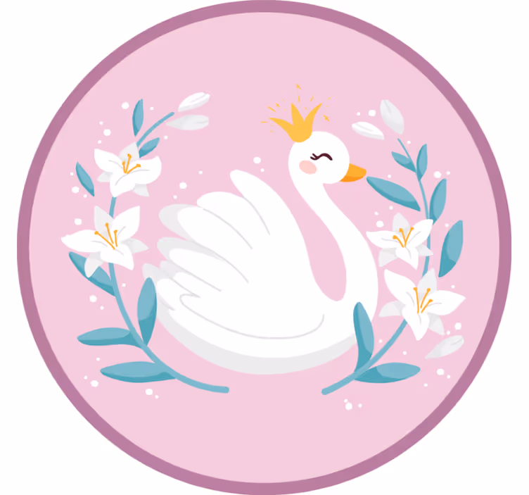Swan queen children room roller blind - TenStickers