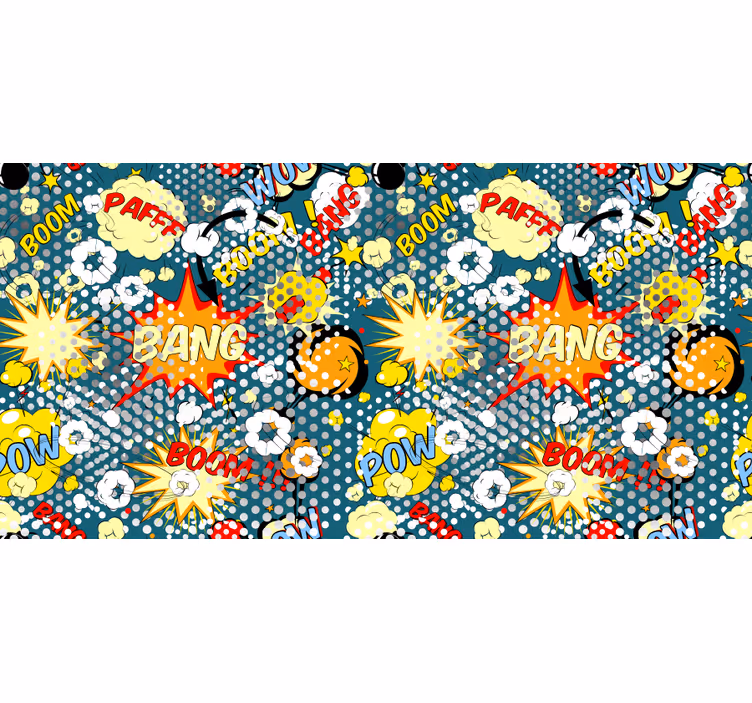 Children room roller blind comic book burst design - TenStickers