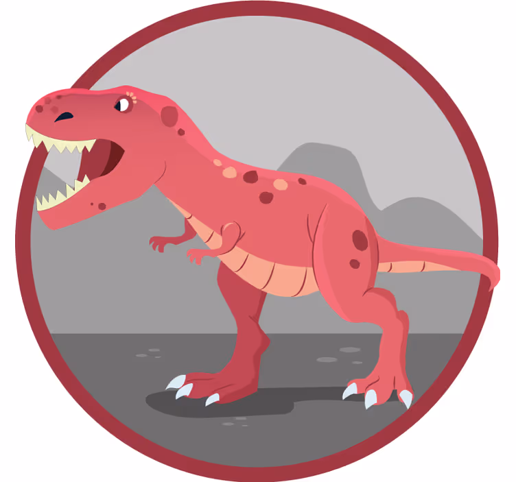Children room roller blind with t-rex roar design - TenStickers