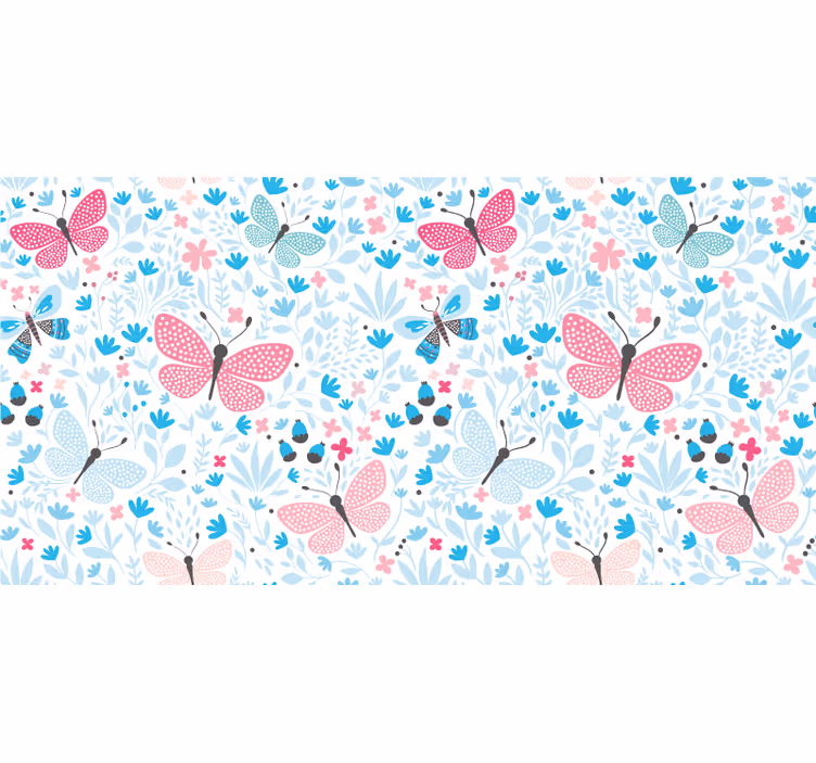 Children room roller blind with pink blue motifs - TenStickers