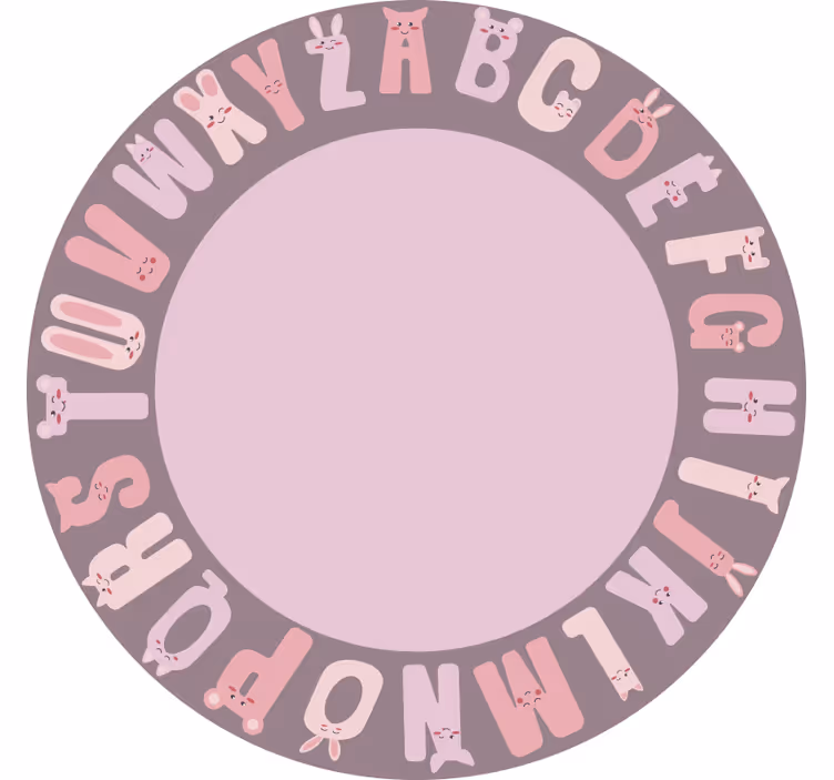Children room roller blind round alphabet design - TenStickers